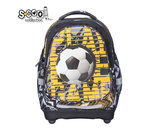 Ghiozdan anatomic FOOTBALL, 38x39x19.5 cm - S-COOL