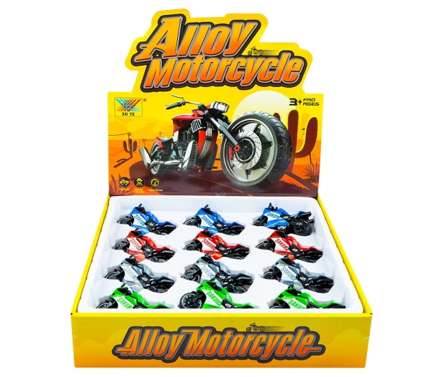 Motociclete frictiune din metal, 12 buc/set