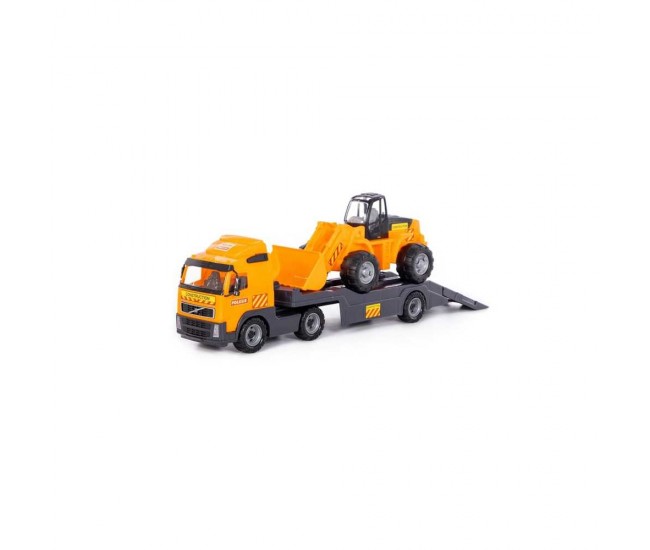 Trailer+excavator - Volvo PowerTruck, 89x19x25 cm, Wader