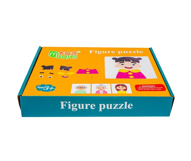 Puzzle magnetic, din lemn, Meserii/Familie