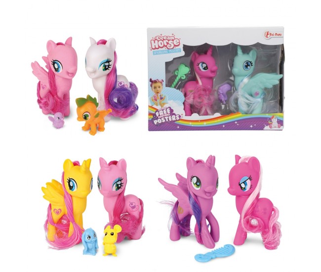 Figurine unicorn si accesorii, 2 buc/set - Toi-Toys