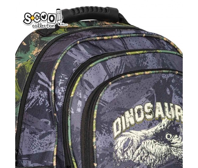 Ghiozdan ergonomic DINO, 40.5x29x13.5 cm - S-COOL