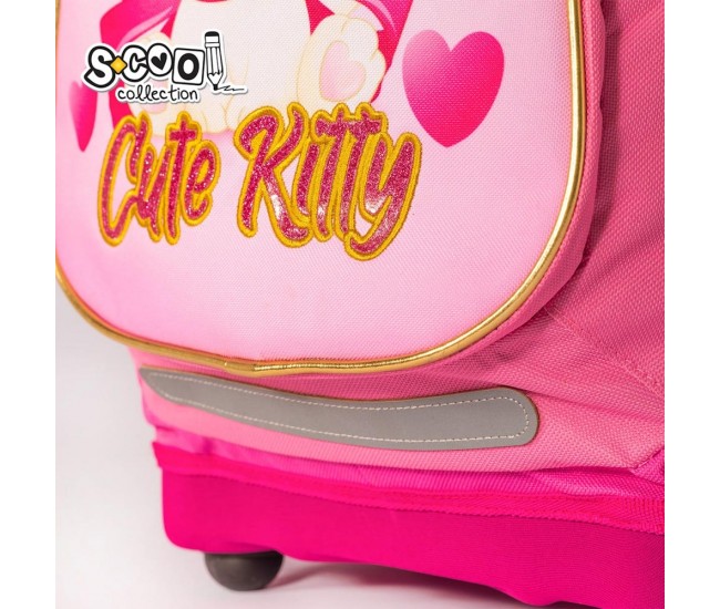 Ghiozdan anatomic CUTE KITTY, 38x39x19.5 cm - S-COOL