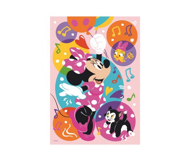 Puzzle neon Minnie, 100 piese - DINO TOYS