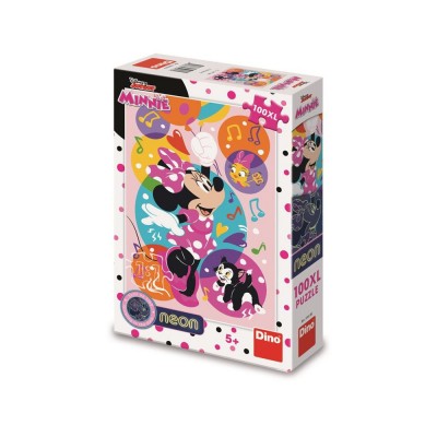 Puzzle neon Minnie, 100 piese - DINO TOYS