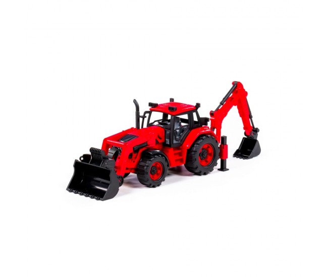 Tractor-excavator cu incarcator, 31x15x14.5 cm, Polesie