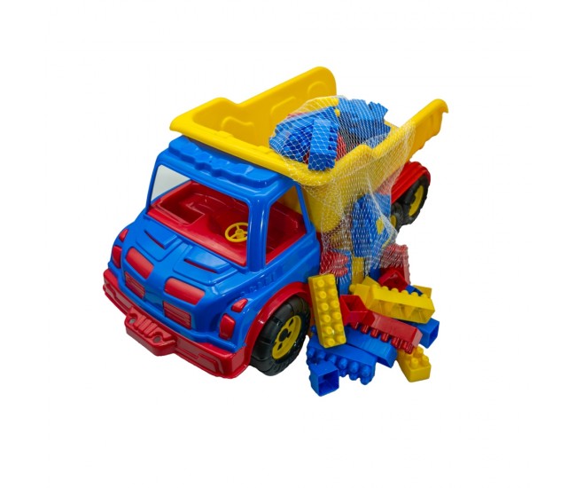 Camion plastic 60 cm + 80 cuburi - ROBENTOYS