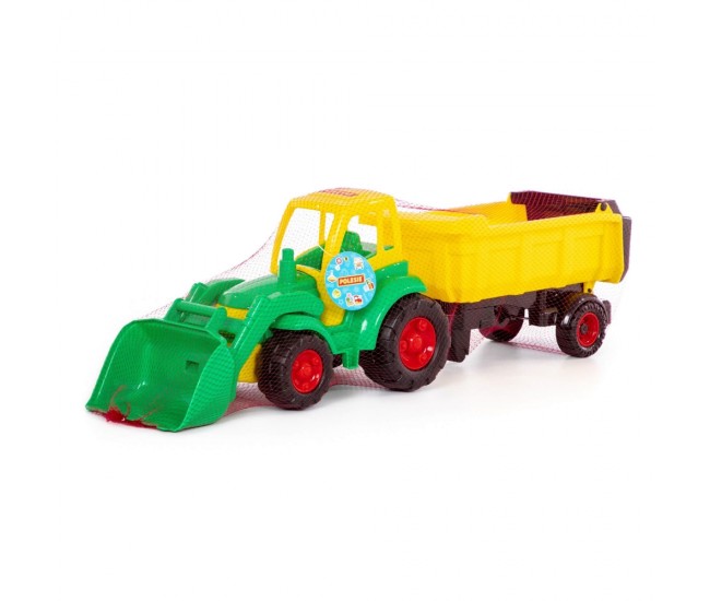 Tractor cu incarcator + remorca - Champion, 86x22x26 cm, Polesi