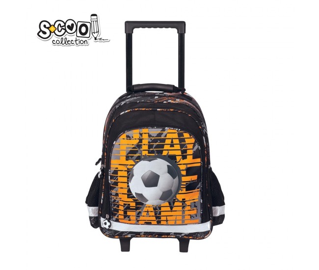 Ghiozdan trolley FOOTBAL, 38x29x14 cm - S-COOL