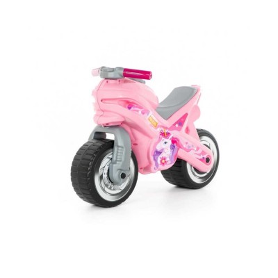 Motocicleta fara pedale, MX-ON, roz, 70x30x49,3 cm, Polesie