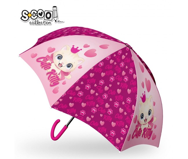 Umbrela copii, CUTE KITTY, 48.5 cm - S-COOL