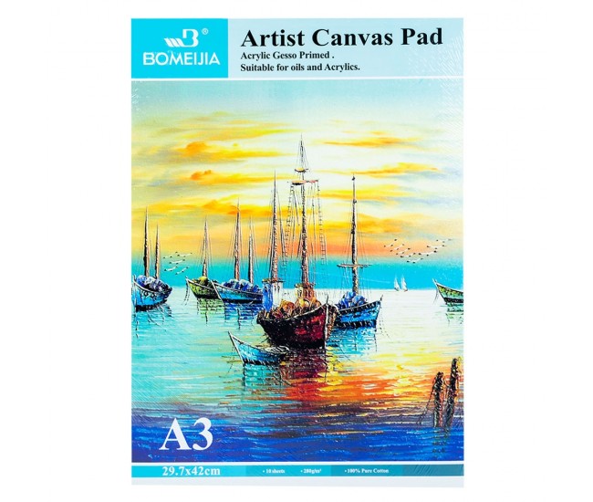 Bloc pentru pictura, canvas, A3, 280g, 10 coli