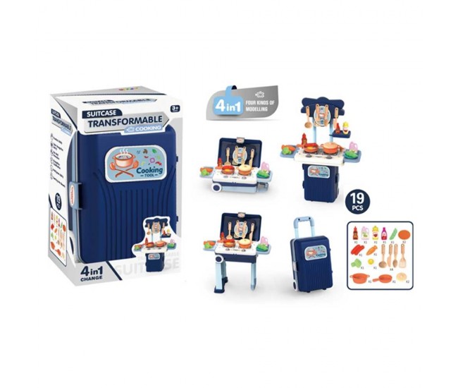 Play set bucatarie, in troller, 19 piese