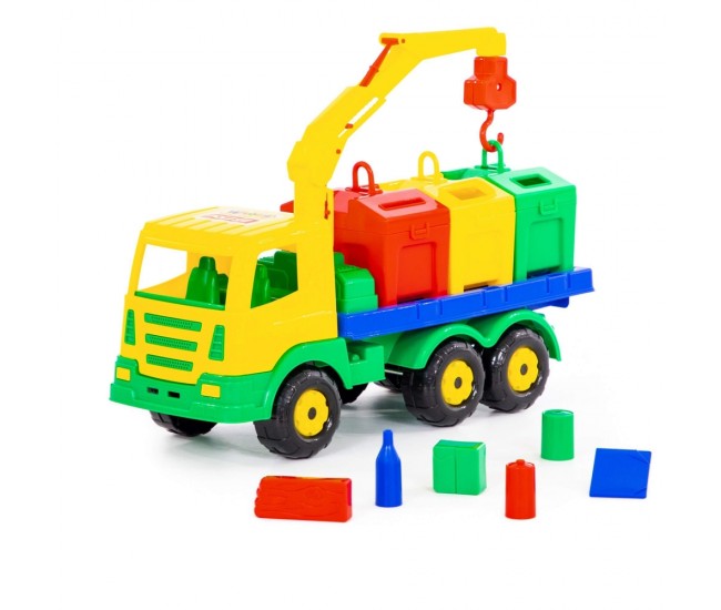 Masina salubrizare + containere - SuperTruck, 42x16x25cm, Wader