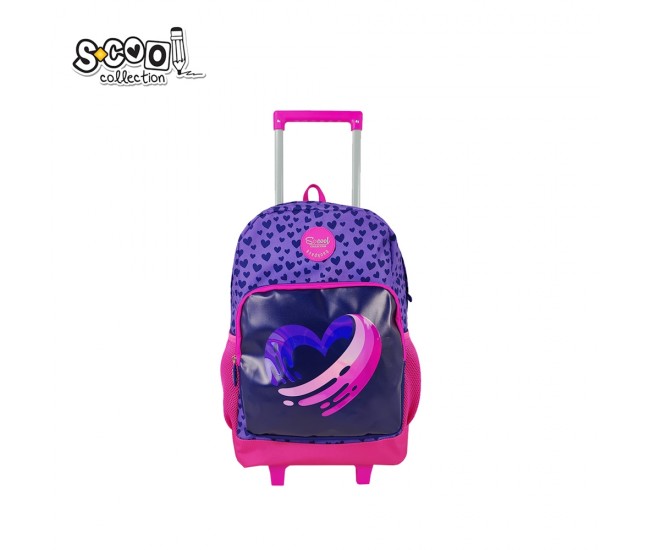 Ghiozdan trolley HEART, 45x32x16.5 cm - S-COOL