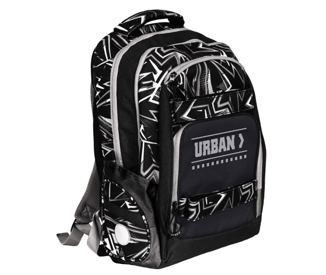 Ghiozdan anatomic compartiment laptop, URBAN BLACK LINES, 46x31x16 cm - S-COOL