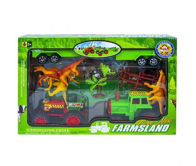 Set tractor + figurine dinozaur