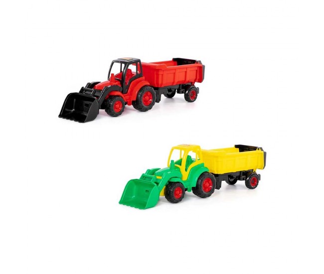 Tractor cu incarcator + remorca - Champion, 86x22x26 cm, Polesi