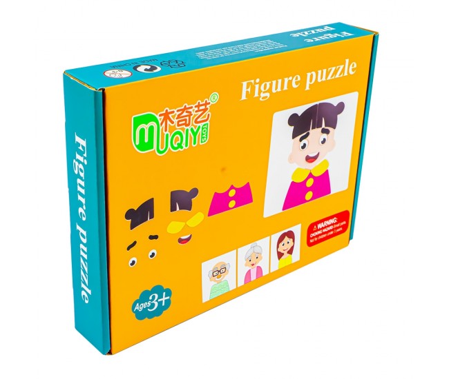 Puzzle magnetic, din lemn, Meserii/Familie