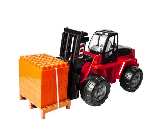 Stivuitor+palet cuburi - PowerTruck, 48x22x23 cm, Wader