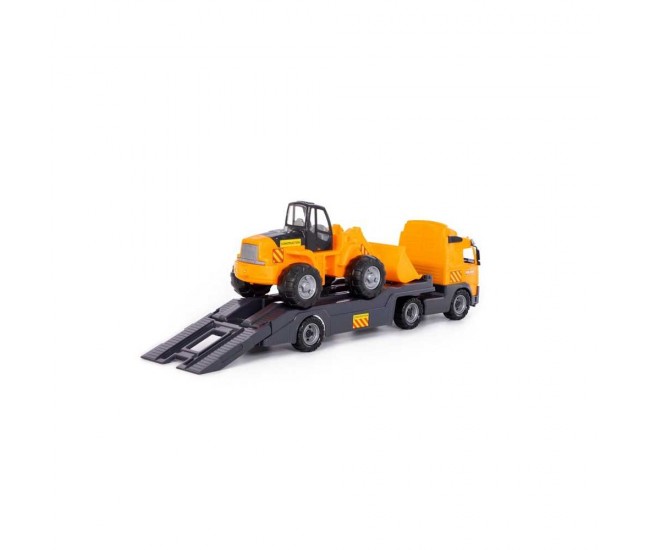 Trailer+excavator - Volvo PowerTruck, 89x19x25 cm, Wader