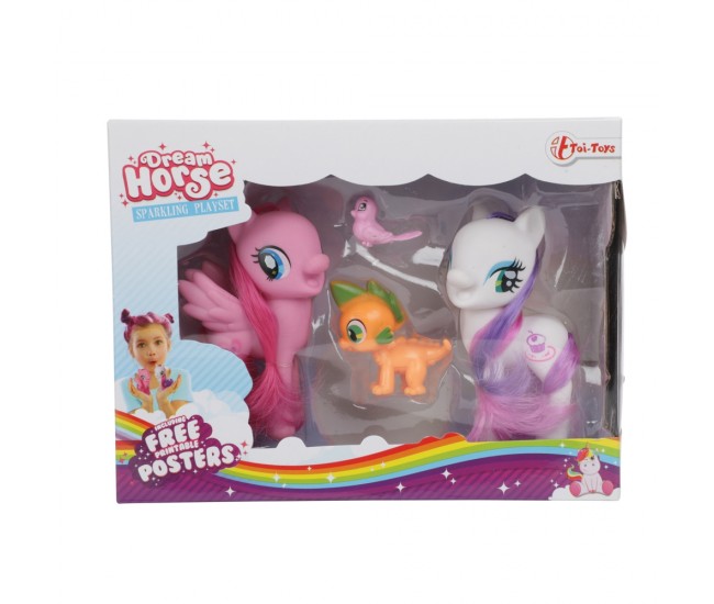 Figurine unicorn si accesorii, 2 buc/set - Toi-Toys