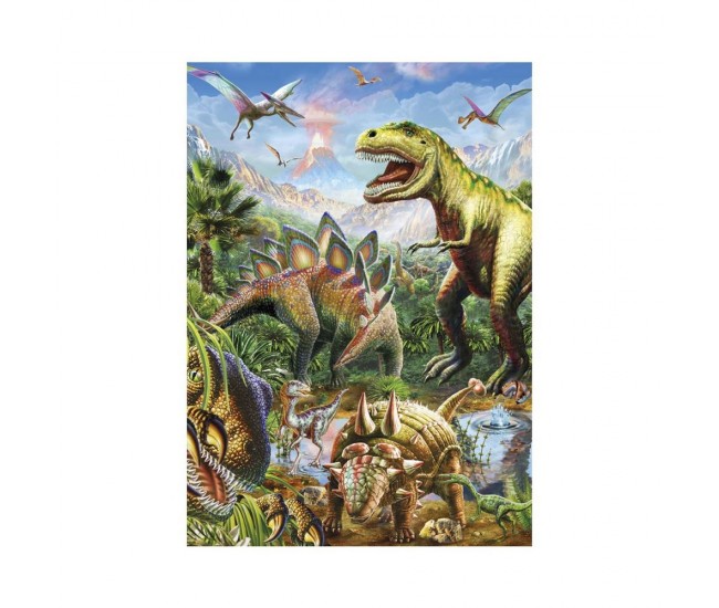 Puzzle neon Dinozauri, 100 piese - DINO TOYS