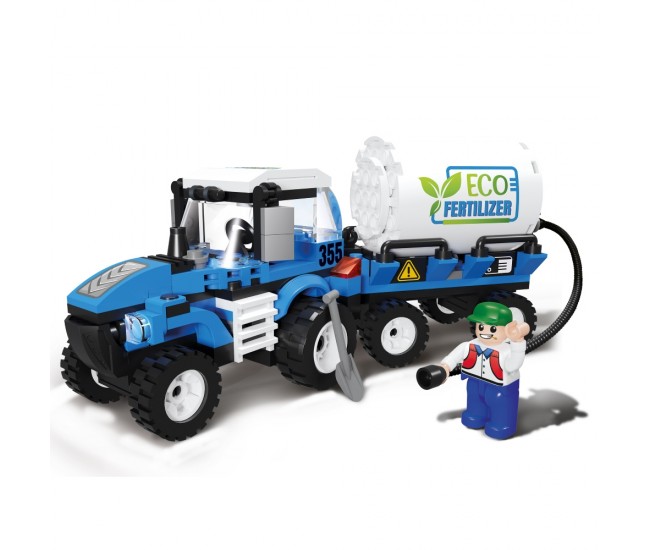 Blocki My Farm, Tractor cu cisterna, 170 piese