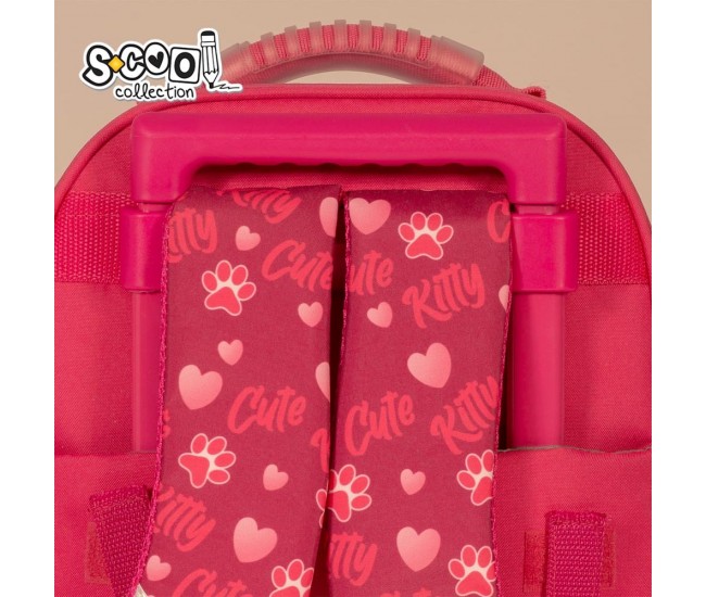 Ghiozdan trolley CUTE KITTY, 38x29x14 cm - S-COOL