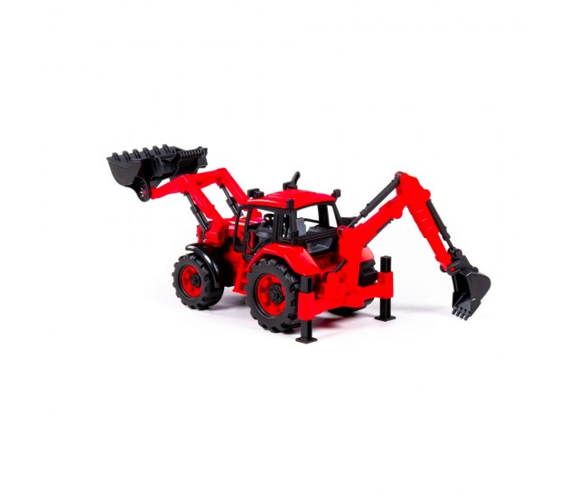 Tractor-excavator cu incarcator, 31x15x14.5 cm, Polesie