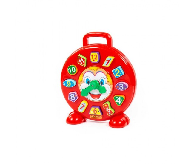 Ceas educativ+forme - Clown, 26x7x30 cm, Polesie