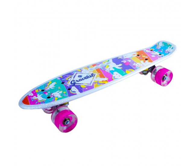 Placa skateboard cu roti silicon, led