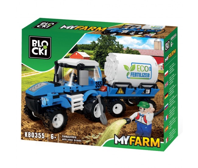 Blocki My Farm, Tractor cu cisterna, 170 piese