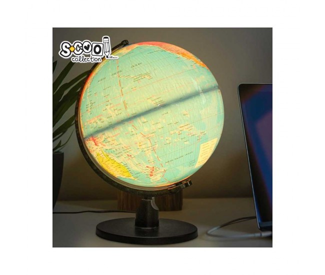 Glob pamantesc cu lumina, 32 cm - S-COOL