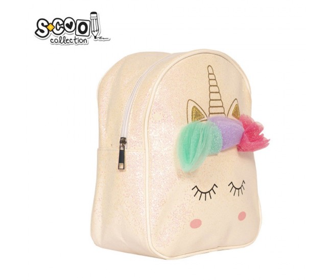 Ghiozdan gradinita cu sclipici UNICORN, 20x26x10 cm - S-COOL