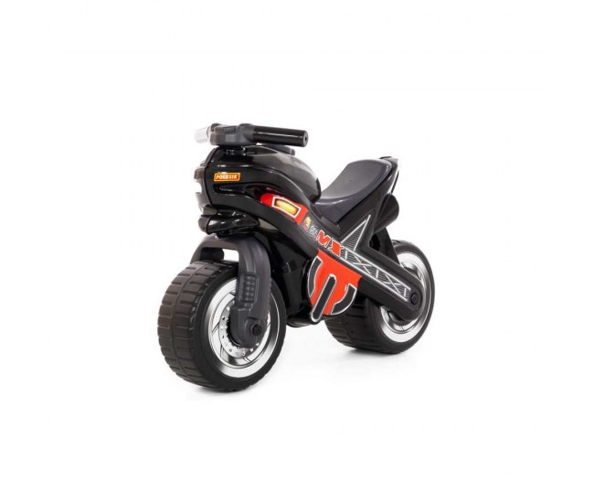 Motocicleta fara pedale, MX-ON, neagra, 70x30x49,3 cm, Polesie