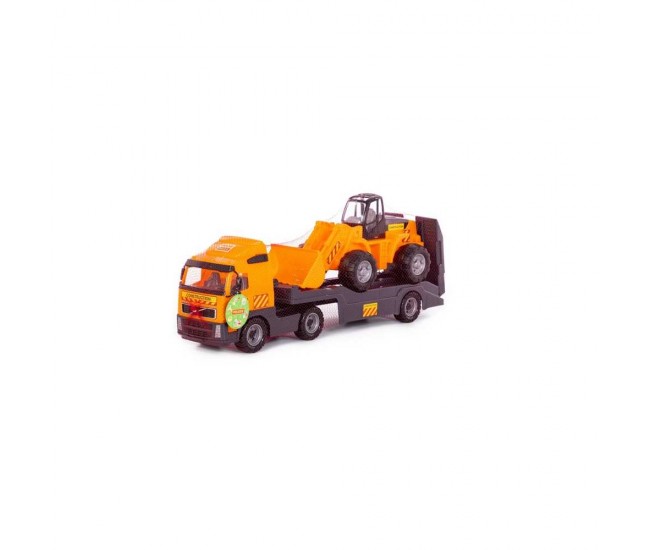 Trailer+excavator - Volvo PowerTruck, 89x19x25 cm, Wader