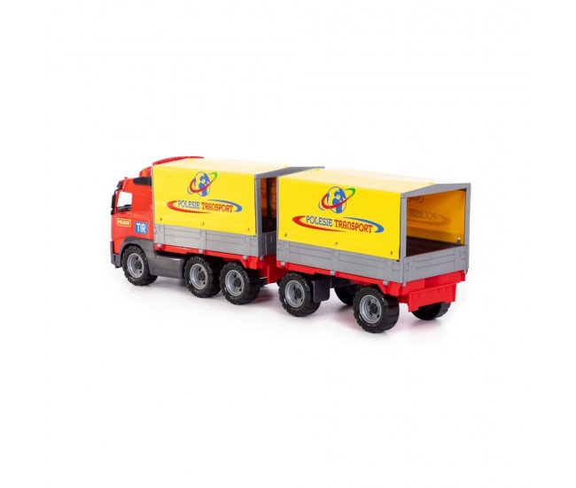 Camion cu remorca + prelata - Volvo PowerTruck, 77x19x25 cm, Wad