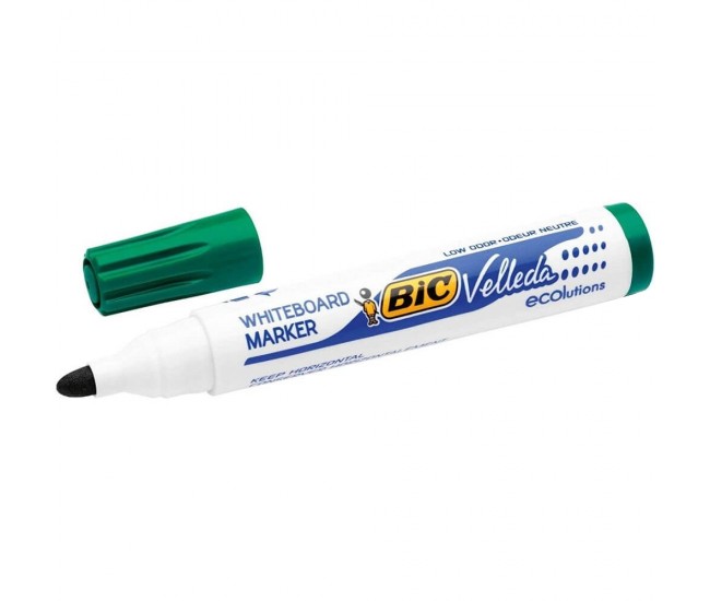 Marker ECO Velleda 1701 verde 12/cutie - BIC