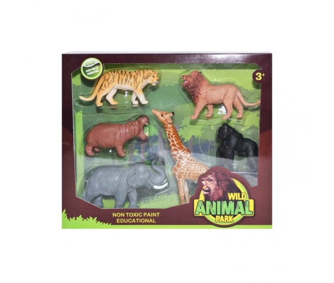 Figurine animale din jungla, 6 buc/cutie