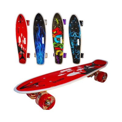 Placa skateboard cu roti silicon, led