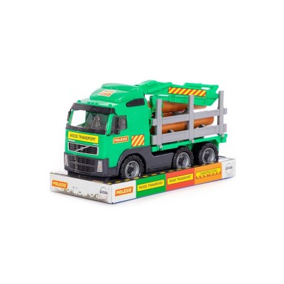 Camion cu lemne - Volvo PowerTruck, 45x19x25 cm, Wader