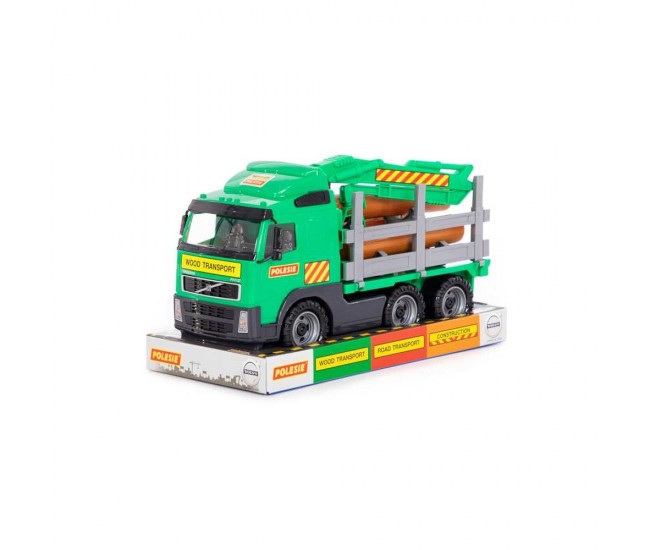 Camion cu lemne - Volvo PowerTruck, 45x19x25 cm, Wader