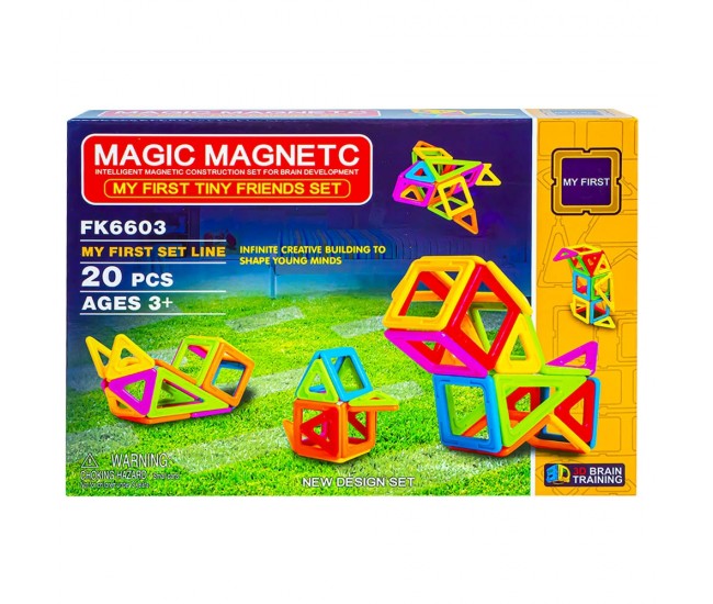 Joc constructii magnetic, 20 piese