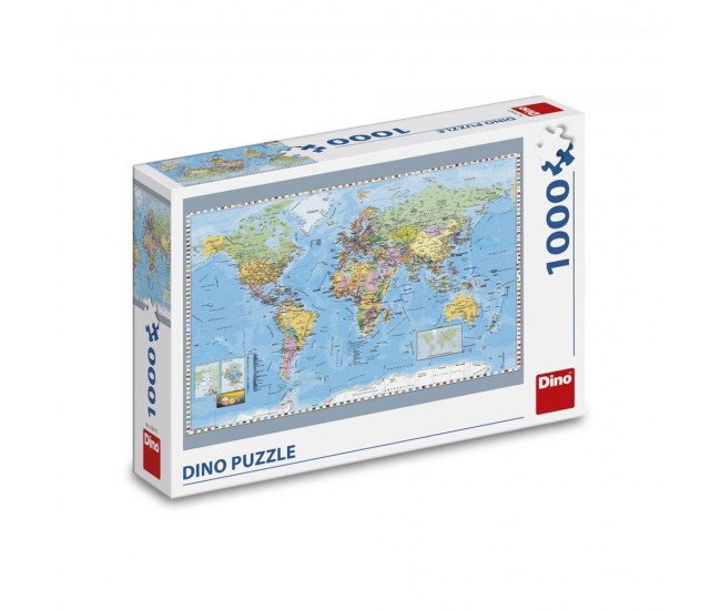 Puzzle harta politica a lumii, 1000 piese - DINO TOYS