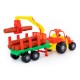 Tractor cu remorca + lemne - Hardy, 47x13x20 cm, Polesie