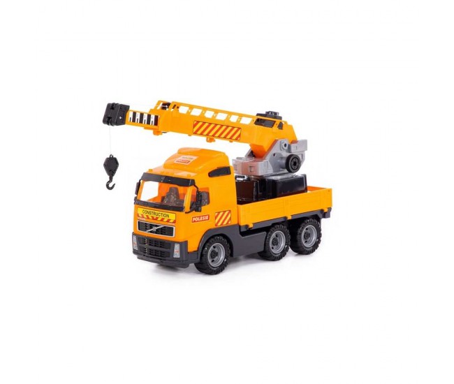 Camion cu macara - Volvo PowerTruck, 72x19x32 cm, Wader