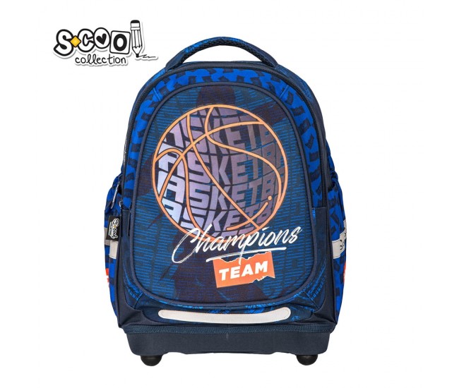 Ghiozdan anatomic BASKETBALL, 38x39x19.5 cm - S-COOL