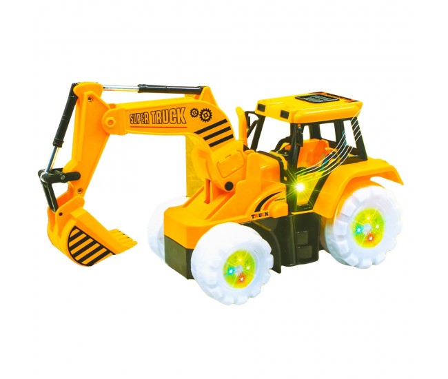 Excavator cu frictiune, lumina/sunet, 33x11x13 cm