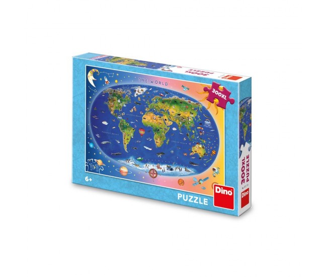 Puzzle Harta lumii, 300 piese - DINO TOYS